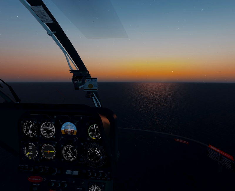 Simulateur de vol de nuit